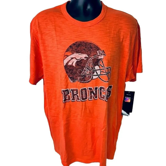 NEW 47 Brand Denver Bronchos T-Shirt Short Sleeve Graphic Print Orange Size XL - Picture 1 of 5